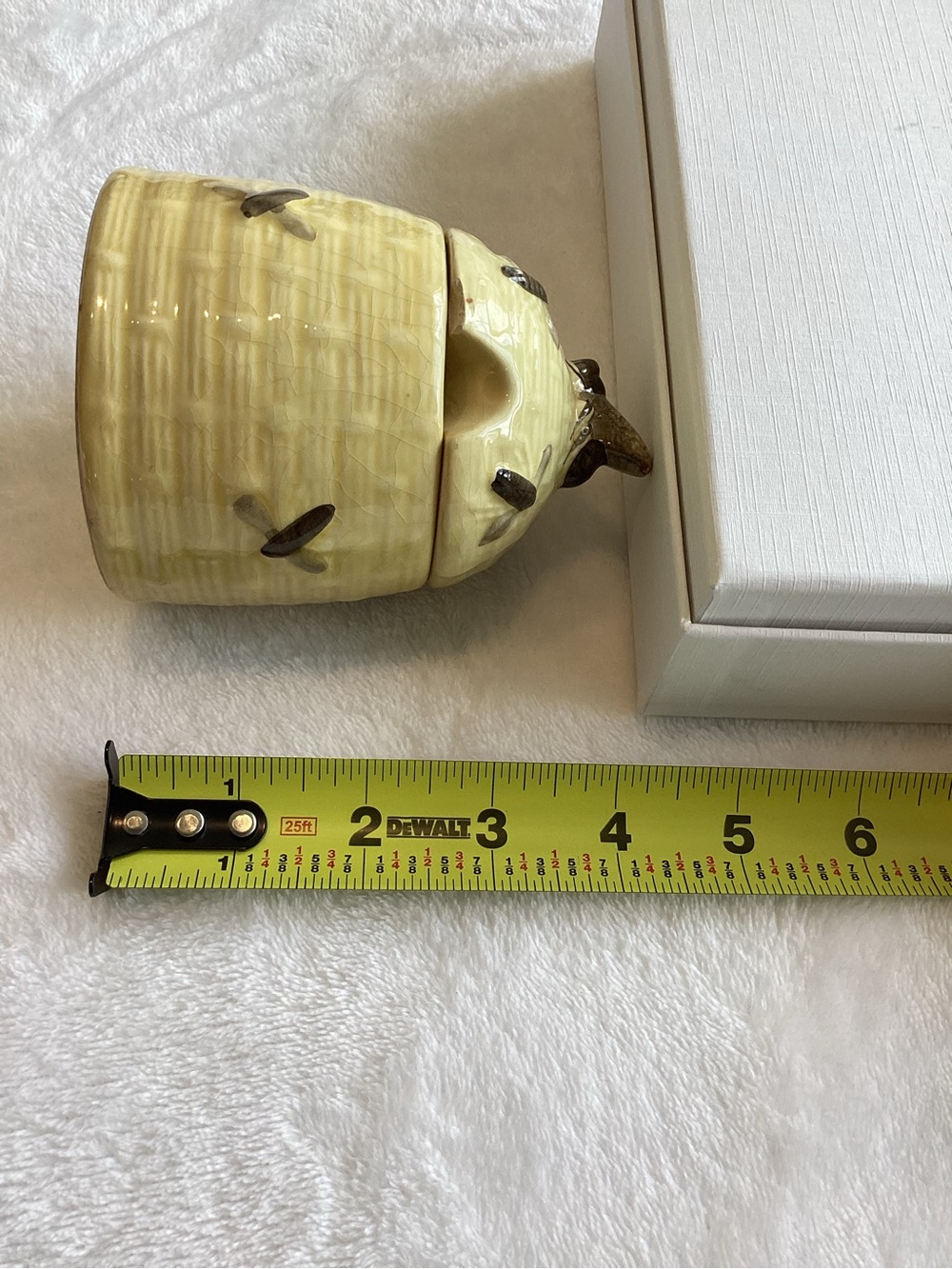 🇩🇪Vintage Ceramic Honey Pot Beehive Bees Made in ‘West’ Germany Yellow - Picture 12 of 15